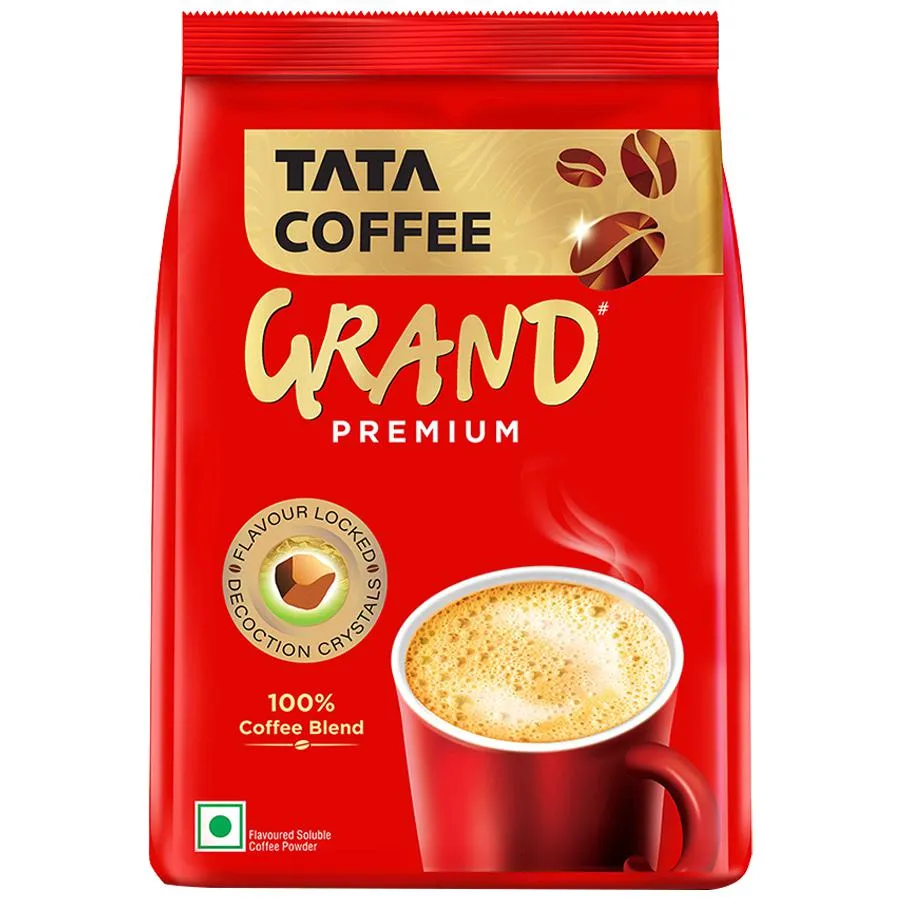 Tata Coffee Grand Premium Instant Coffee - 100percent Coffee Blend, 100 g Pouch-2.webp
